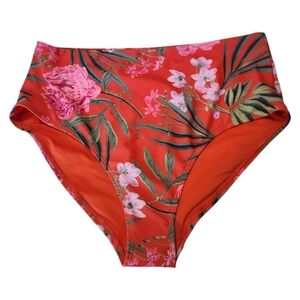Old Navy Tropical Palm High Waisted Bikini Bottoms XL NWT